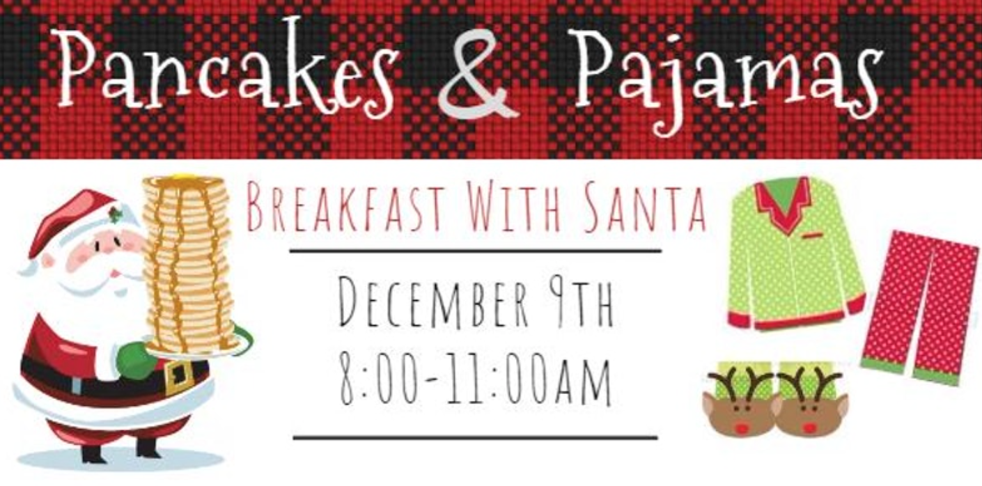 Photo of breakfast with santa banner